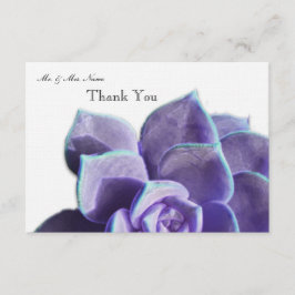 Tarjeta De Agradecimiento El Succulent de la lila le agradece