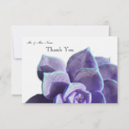 Tarjeta De Agradecimiento El Succulent de la lila le agradece