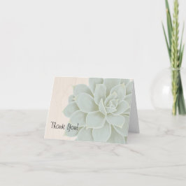 Tarjeta De Agradecimiento El Succulent rústico le agradece cardar