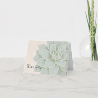 Tarjeta De Agradecimiento El Succulent rústico le agradece cardar