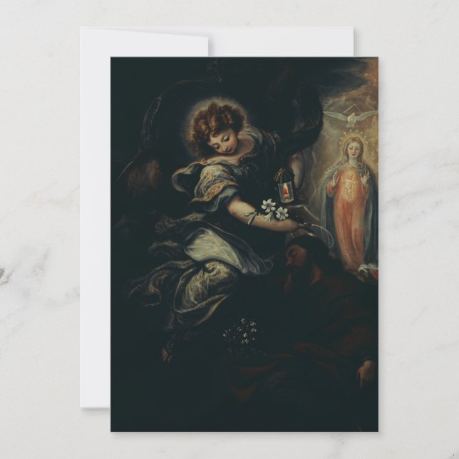 Tarjeta De Agradecimiento El sueño de San José (Anverso)
