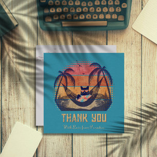 Tarjeta De Agradecimiento El sueño de un gato tropical de Guay