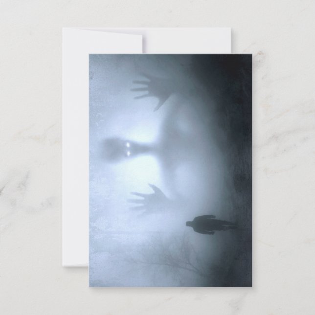 Tarjeta De Agradecimiento El susto de Halloween (Anverso)