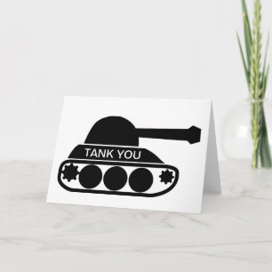 Tarjeta De Agradecimiento El tanque usted
