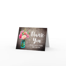 El tarro de albañil rústico le agradece de la