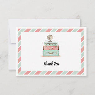 Tarjeta De Agradecimiento El tema coralino del viaje de la menta le agradece