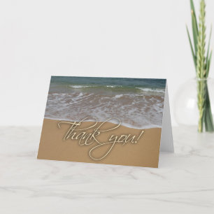Tarjeta De Agradecimiento El tema de la playa le agradece