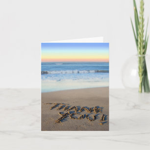 Tarjeta De Agradecimiento El tema de la playa le agradece cardar