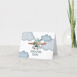 Tarjeta De Agradecimiento El tiempo vuela Cumpleaños de avión gracias