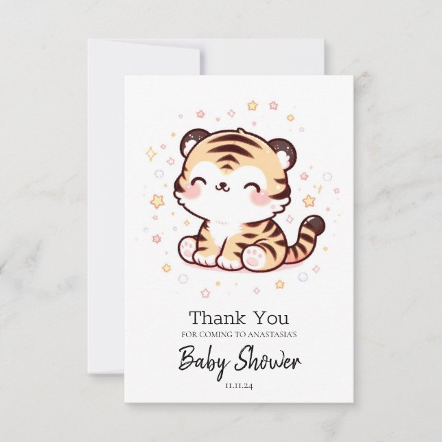 Tarjeta De Agradecimiento El tigre encantado (Anverso)