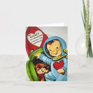 Tarjeta De Agradecimiento El travieso San Valentín que mi cohete va a Urano