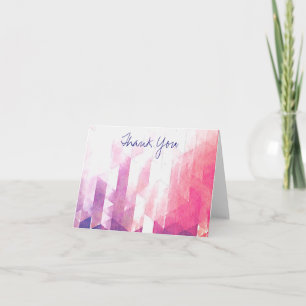 Tarjeta De Agradecimiento El triángulo geométrico de la acuarela le agradece