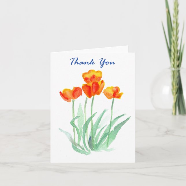 Tarjeta De Agradecimiento El tulipán le agradece Notecard (Anverso)
