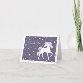 Tarjeta De Agradecimiento El unicornio mágico le agradece