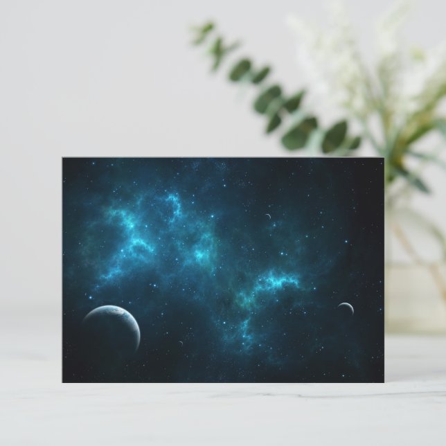 Tarjeta De Agradecimiento El universo (Anverso de pie)