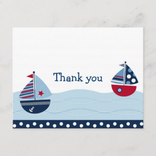 Tarjeta De Agradecimiento El velero ausente de la vela náutico le agradece