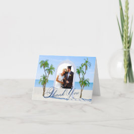 Tarjeta De Agradecimiento El verano elegante del Palm Beach del océano le