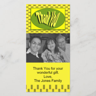 Tarjeta De Agradecimiento el verde amarillo le agradece