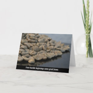 Tarjeta De Agradecimiento El viaje invisible: judías de café crudo