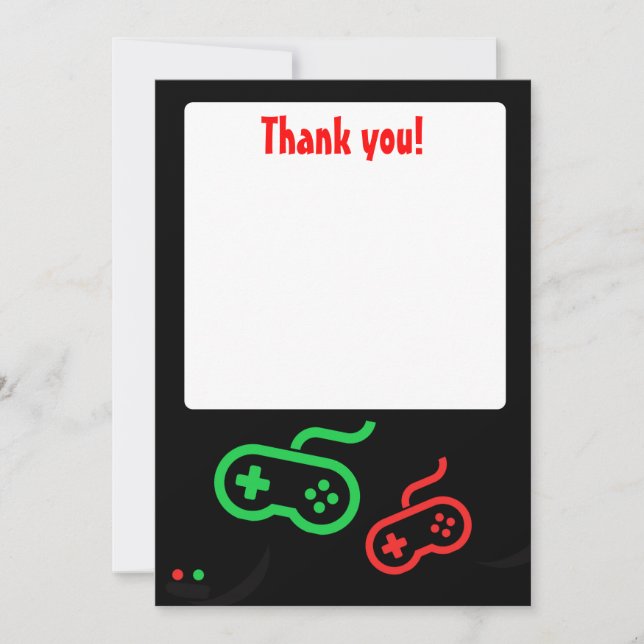 Tarjeta De Agradecimiento El videojuego le agradece cardar el espacio en (Anverso)