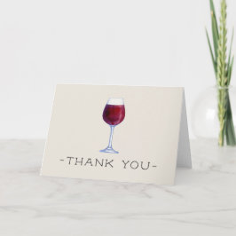 Tarjeta De Agradecimiento El vino de la acuarela le agradece carda