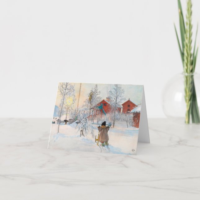 Tarjeta De Agradecimiento El yard y Washhouse, 1895 por Carl Larsson (Anverso)