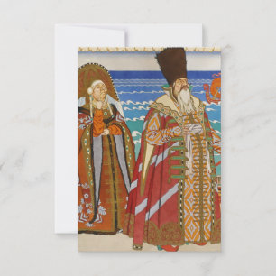 Tarjeta De Agradecimiento “El zar Saltán y Babarikha” de Iván Bilibin