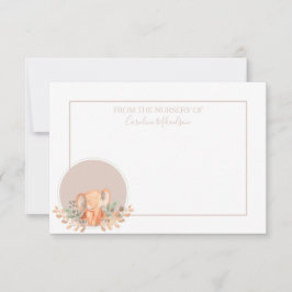 Tarjeta De Agradecimiento Elefante acuático Boho Safari