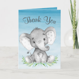Tarjeta De Agradecimiento Elefante acuático gracias
