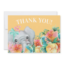 Elefante Amarillo Rosa Verde Floral Gracias