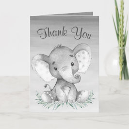 Tarjeta De Agradecimiento Elefante de acuarela Gracias