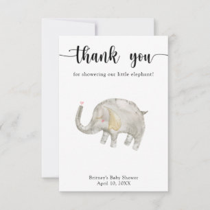 Tarjeta De Agradecimiento Elefante globo de acuarela gracias