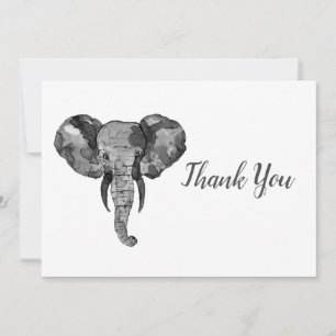 Tarjeta De Agradecimiento Elefante gris africano
