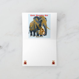 Tarjeta De Agradecimiento Elefante para el día de San Valentín.