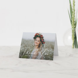 Tarjeta De Agradecimiento Elegancia Airy EDITABLE Graduación de COLOR Gracia