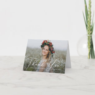 Tarjeta De Agradecimiento Elegancia Airy EDITABLE Graduación de COLOR Gracia