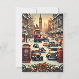 Tarjeta De Agradecimiento Elegancia de Navidades de Londres