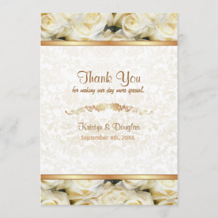 Tarjeta De Agradecimiento Elegancia de rosa blanca - Gracias