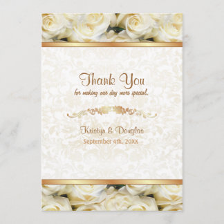 Tarjeta De Agradecimiento Elegancia de rosa blanca - Gracias