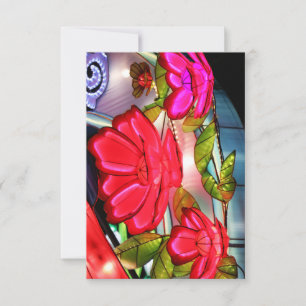 Tarjeta De Agradecimiento Elegancia Eléctrica en Rosa