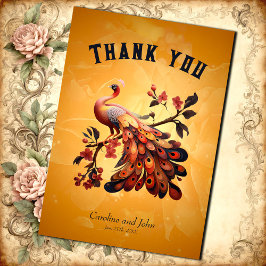 Tarjeta De Agradecimiento Elegancia en plumas