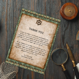 Tarjeta De Agradecimiento Elegancia industrial Steampunk Boda