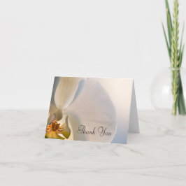 Tarjeta De Agradecimiento Elegancia Orquídea Blanca Gracias