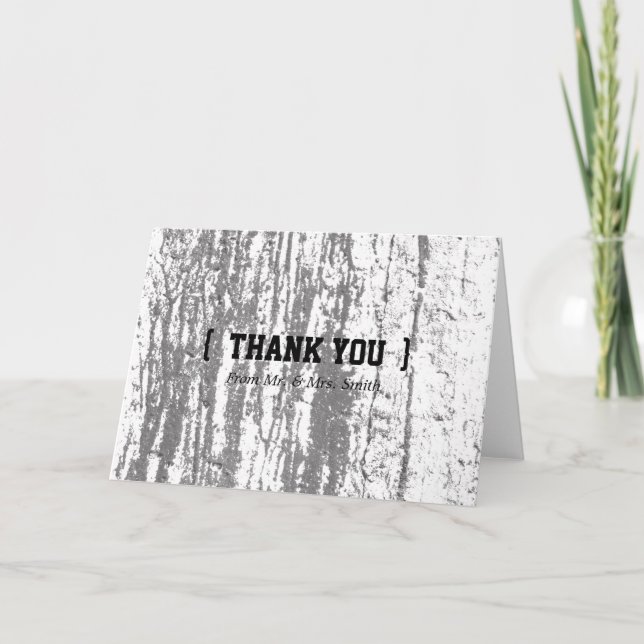 Tarjeta De Agradecimiento Elegancia personalizada Gracias Desenfoque de made (Anverso)