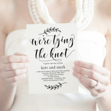 Elegancia rústica EDITABLE COLOR Wedding Invite a
