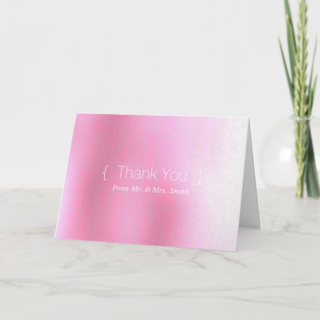 Tarjeta De Agradecimiento Elegancia simple personalizada Gracias Desenfoque  (Anverso)
