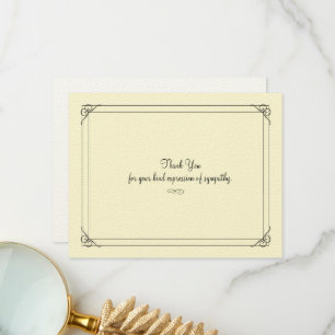 Tarjeta De Agradecimiento Elegancia simple-simpatía Gracias a las cartas
