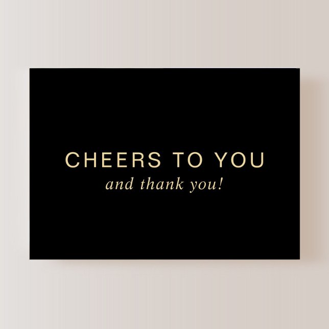 Tarjeta De Agradecimiento Elegant 50th Birthday Black Gold (Subido por el creador)