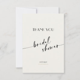 Tarjeta De Agradecimiento Elegant and Simple - Minimalist Bridal Shower