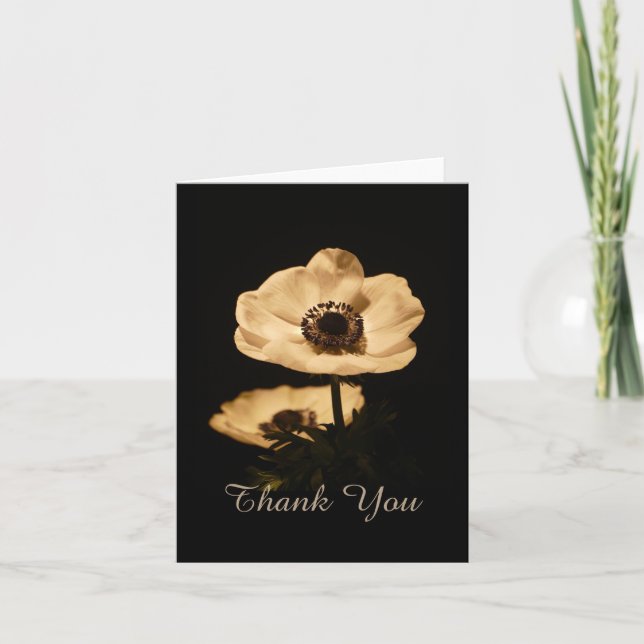 Tarjeta De Agradecimiento Elegant Anemone Flowers Thank You (Anverso)